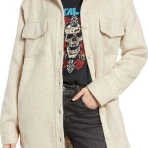 NWOT Thread & Supply shirt jacket Women's Cream size medium